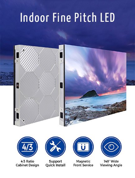 Indoor fine pitch LED panels.